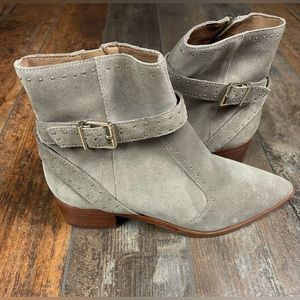 Antonio Melani Suede Booties - Hippie Taupe